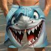 Модные мультяшные 3D плавки с принтом акулы, быстросохнущие, с кулиской на талии, оверсайз, повседневные, пляжные шорты, хип-хоп, уличный стиль, летний низ