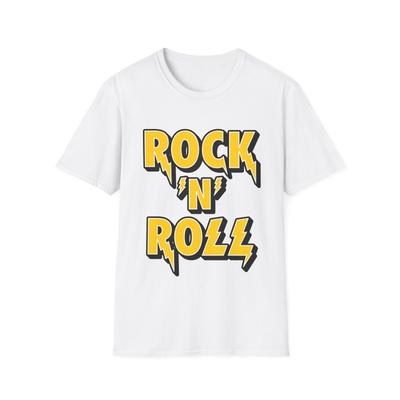 Унисекс Футболка Rock'n'Roll, Футболка для Фаната Рок-Музыки, Мягкая Футболка с Логотипом