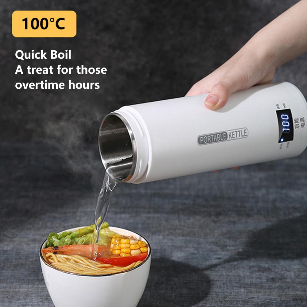 Чайник для кофе объемом 500 мл, электрический чайник с контролем температуры, бутылка против ожогов из нержавеющей стали 304 с автоматическим отключением для путешествий