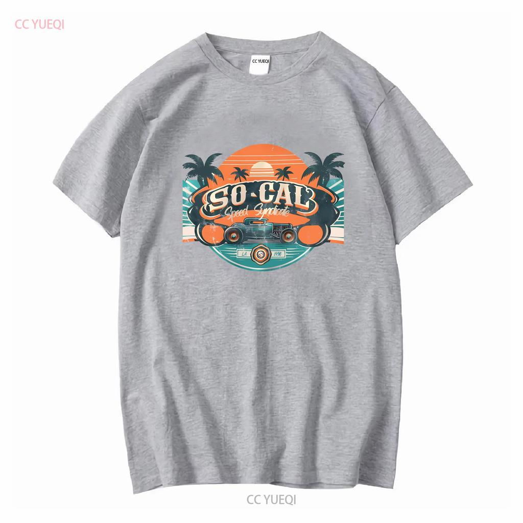 Socal Speed Perforunisexce Gear T Shirt Long Or Short Sleeves Vintage Washed Breathable Streetwear Stretched Homme Graphic Unisex
