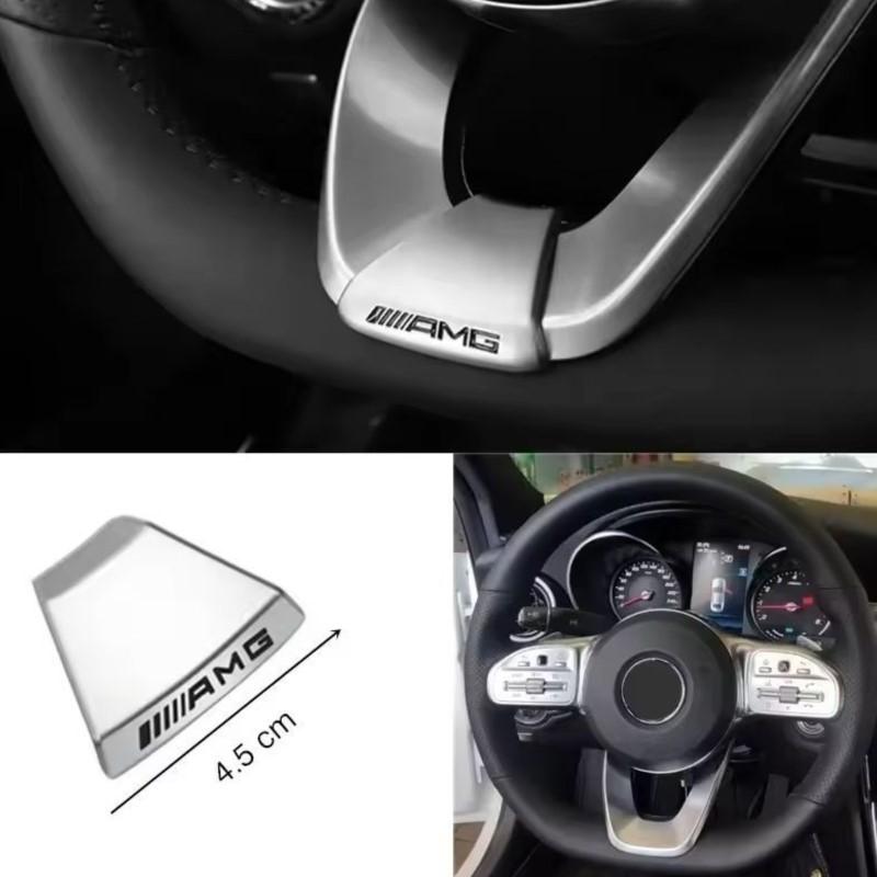 For Mercedes Benz AMG GLC GLA GLB GLE GLS CLA W204 W205 W169 W176 Car Steering Wheel Emblem Sticker Auto Interior Accessories
