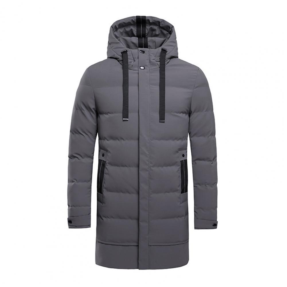 Long Cotton Padded Jacket for Men Warm Winter Casual Coats Men Fashion Clothing Down Jacket