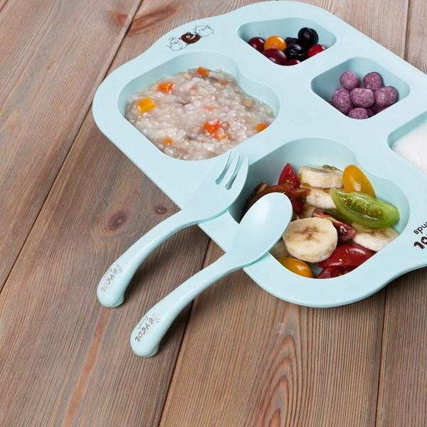 Ibyeol Friends Corn Baby Self Spoon + Fork Set, 1 Set, Mint, Spoon + Fork 1 Set