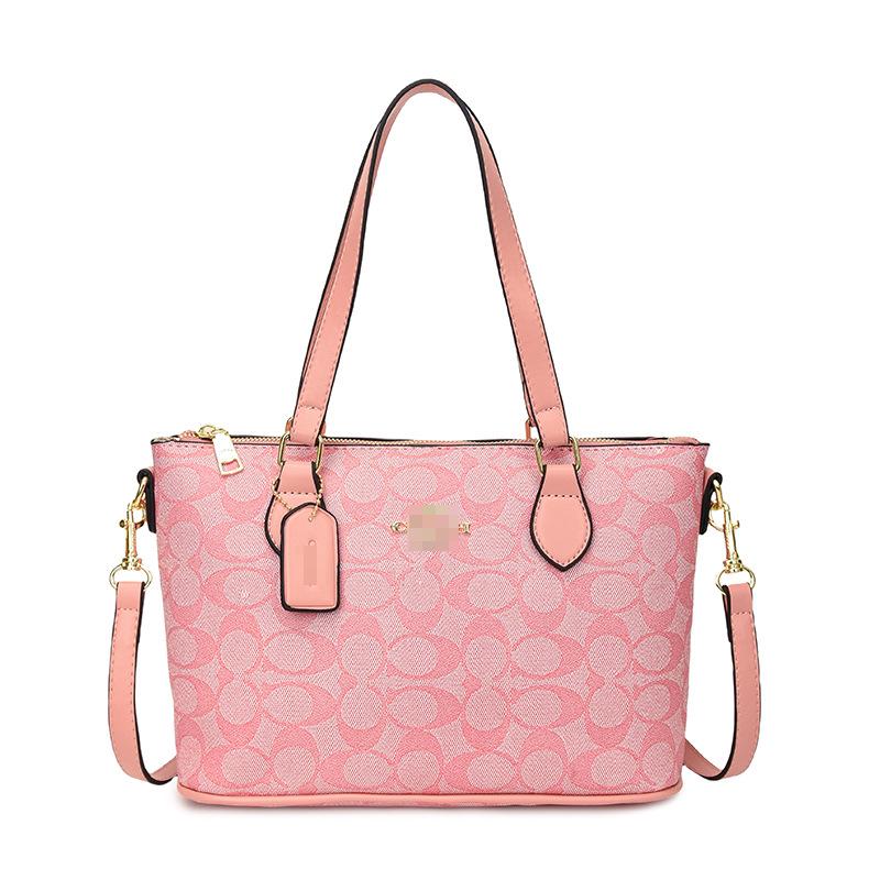 Women's Classic Flower Print Large-Capacity Tote and Crossbody Bag