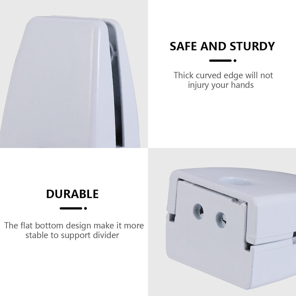 6Pcs Aluminum Alloy Desktop Privacy Panel Screen Clip Adjustable Glass Board Bracket for 2-15Mm Thick Glass Wood Divider