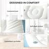 Inflatable Tub Chair And Footstool Blue White