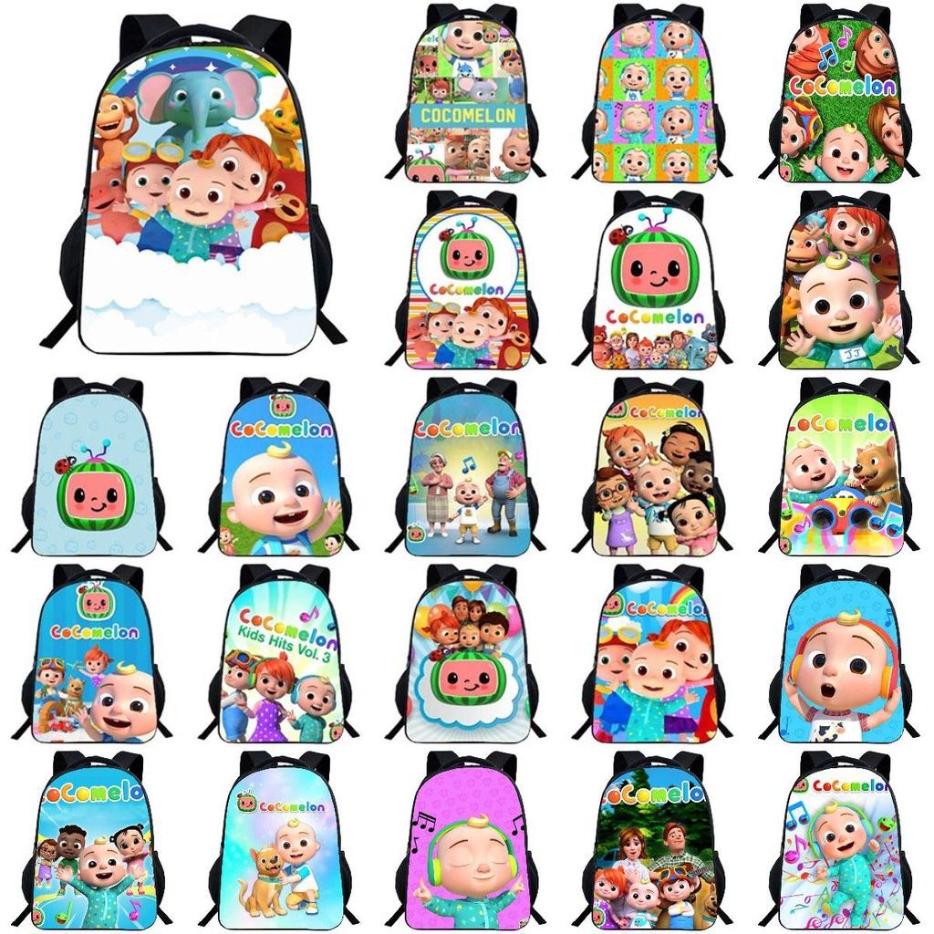 Cocomelon Backpack Children School Bags Durable Cartoon Lankybox Schoolbag For Kids