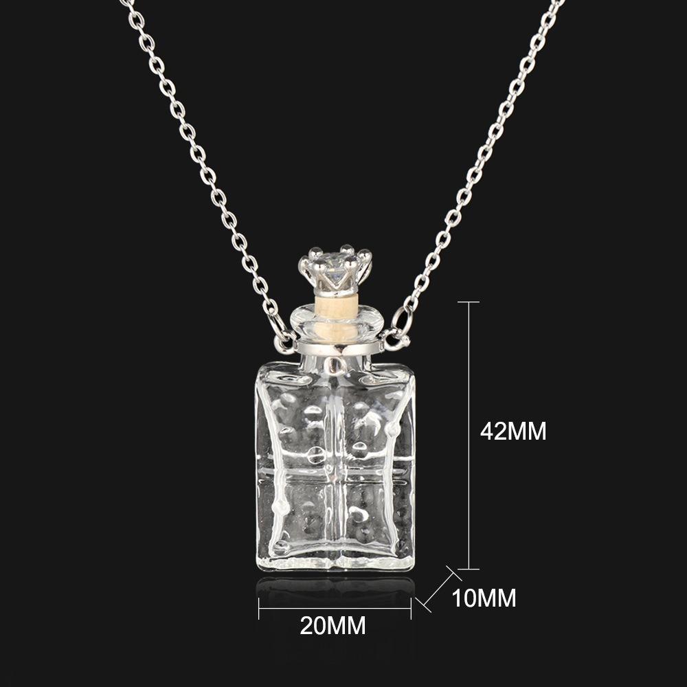 Transparent Openable Necklace Water Drop Mini Bottles Necklace Glaze Vial Pendant Keepsake
