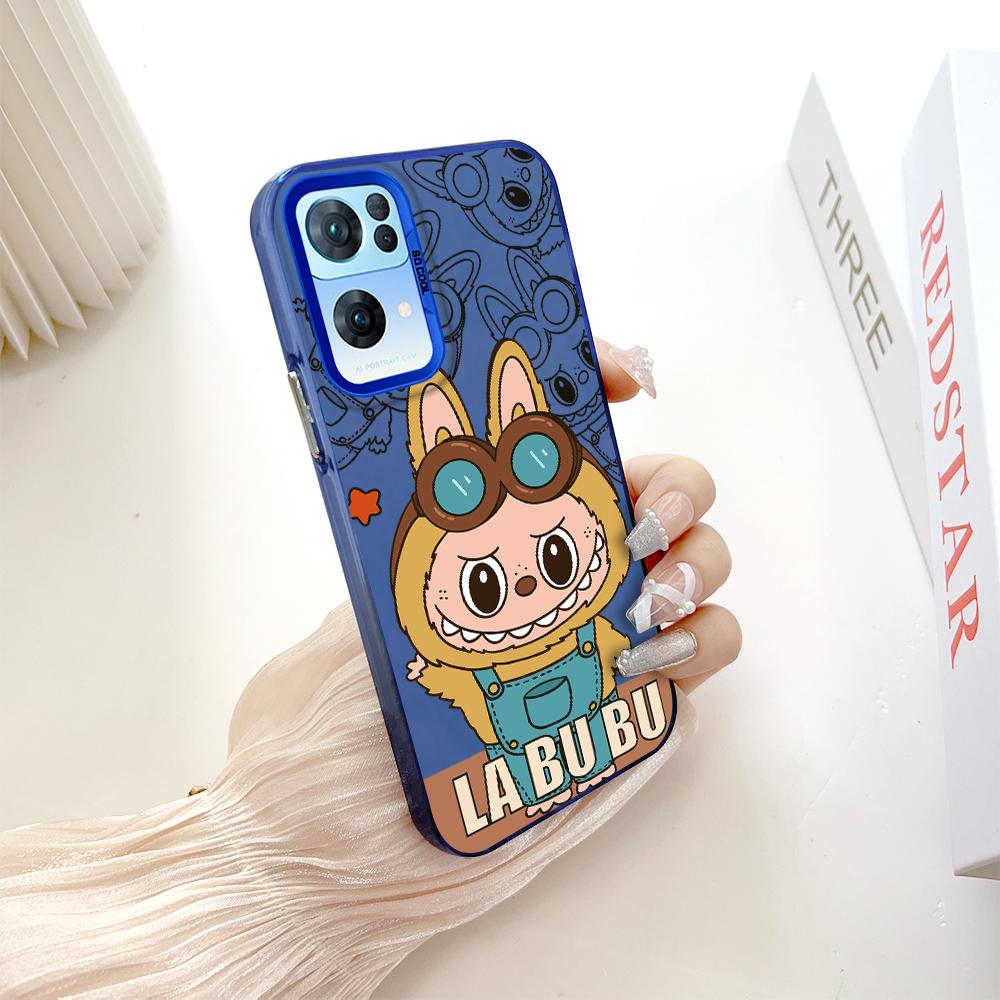 Окрашенный узор, цветной серебристый, двухсторонний, жесткий, противоударный чехол для телефона с защитой от падений для OnePlus OPPO Reno Realme