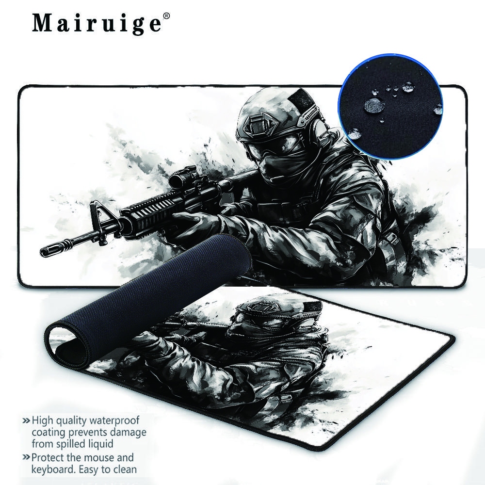 Waterproof Pad 900x400 Soldiers' Assault Gamer Stuff Office Desk Accessories Mousepad 900x400x3mm Xxl Desk Pad Mouse Carpet