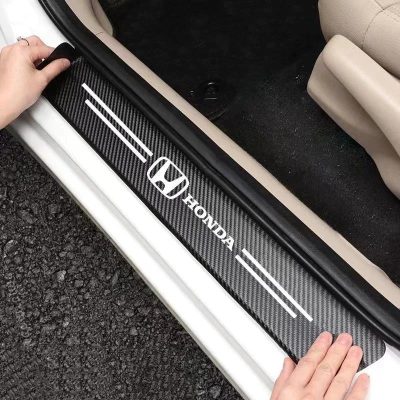 TR1-Car Door Sill Protector Trunk Bumper Threshold Sticker for Honda Accord CRV Jazz Pilot Civic HRV City Odyssey Crosstour URV CITY