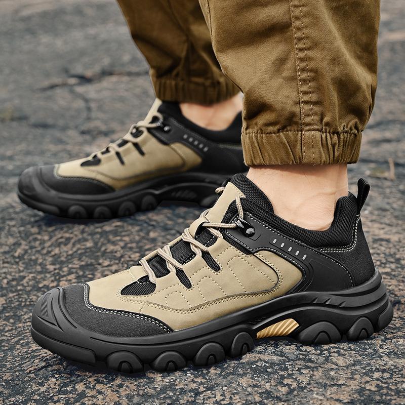 Men's Genuine Leather Hiking Boots Outdoor Casual Shoes