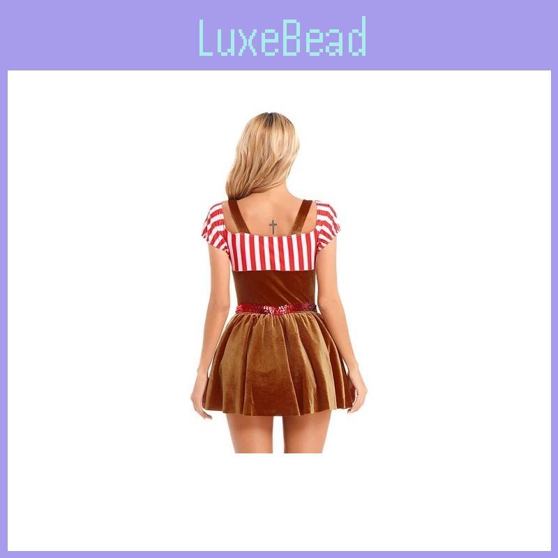 Рождественский сценический костюм для женщин с дизайном в стиле колор-блок из полиэстера и спандекса, одежда для сцены на Хэллоуин для празднований