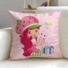classic cartoon Strawberry Shortcake Cushion Cover Soft  EasyWash Pillow Case  Versatile for Couch Bed Travel and Office