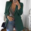 Plus Size S-5XL Long Sleeve Open Front Solid Color V-neck Loose Leisure Tops Blazers Women's Casual Oversized Long Blazer Cardigan Jackets Coat