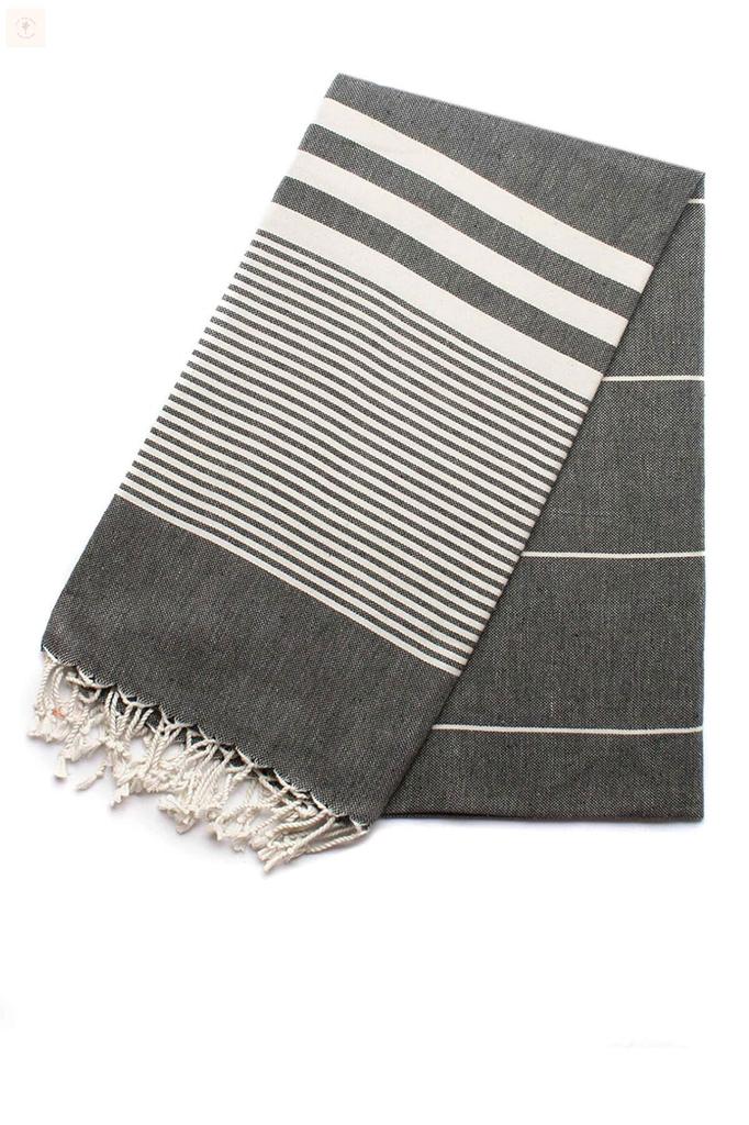 Мягкое банное пляжное полотенце из 100% хлопка в полоску, пештемаль, 100х180 см.