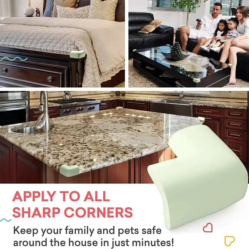 4 шт. мягких детских защитных уголков с предварительно проклеенными краями стола для безопасности детей и защиты бампера мебели