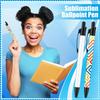 36 PCS Sublimation Coated Pens with Heat Shrink Wrap and ized Clip for DIY Office Home School Stationery Supplies