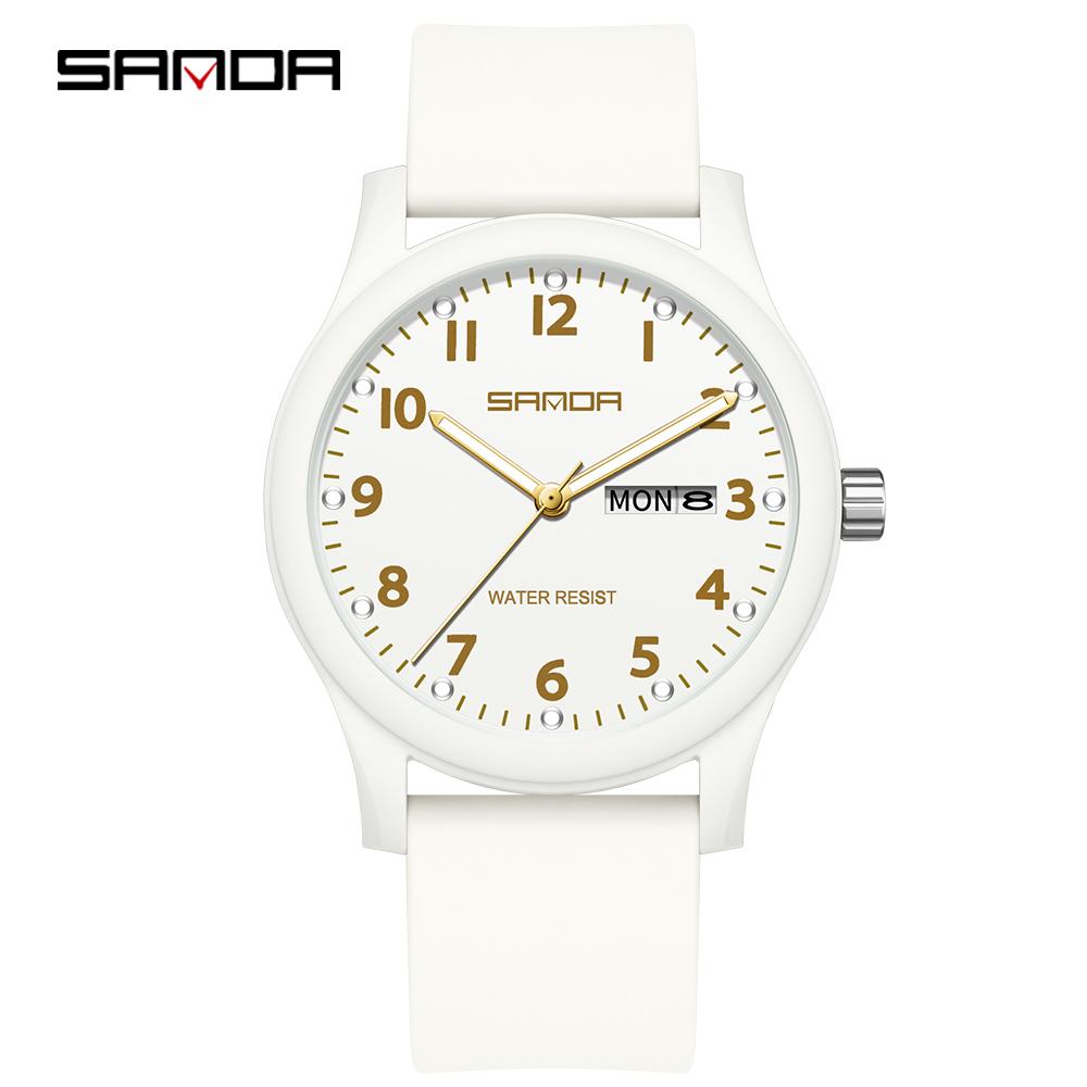 SANDA Top Brand 3263 Minimalist Women's Quartz Watch Clock Minimalist Style Calendar Waterproof 2 Women's Quartz Watch