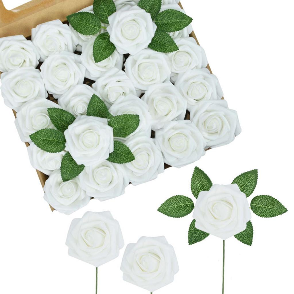 Искусственные головки роз из пены, цветы, свадебный букет невесты, домашний декор