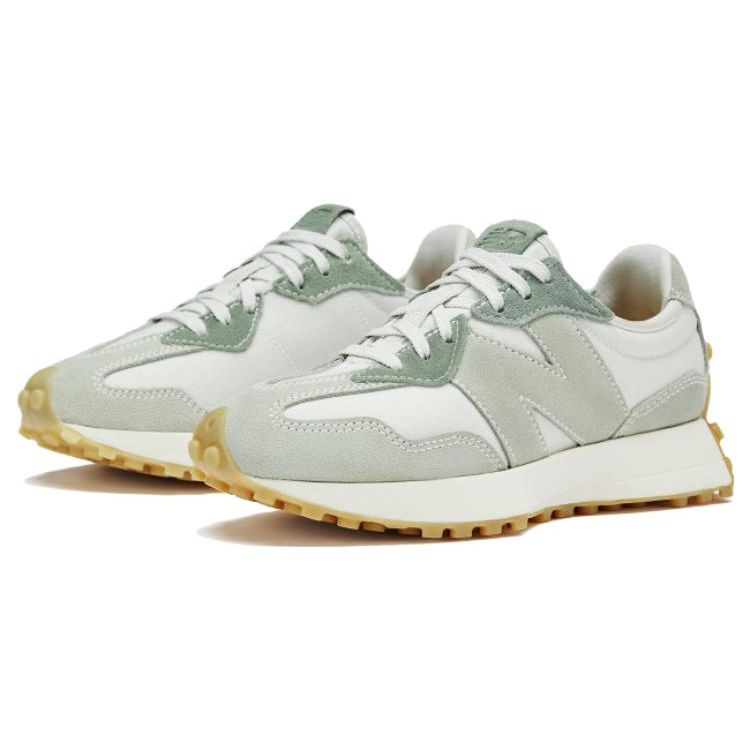 New Balance Nb 327 Ретро Ткань Кожа Низкий Верх Повседневные Кроссовки для Бега Женские кроссовки Светло-зеленые WS327ZAU