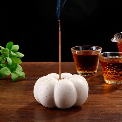 Креативная керамическая тыквенная курильница с 4 отверстиями, латунный держатель для благовоний, буддийские принадлежности для домашнего декора