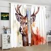 2шт-Лось - занавеска с принтом - Материал полиэстер - подходит для спальни, гостиной, кабинета, личного пространства
