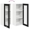 Hanging Cabinet with Storage Black Oak Effect 40 x 31 x 100 cm