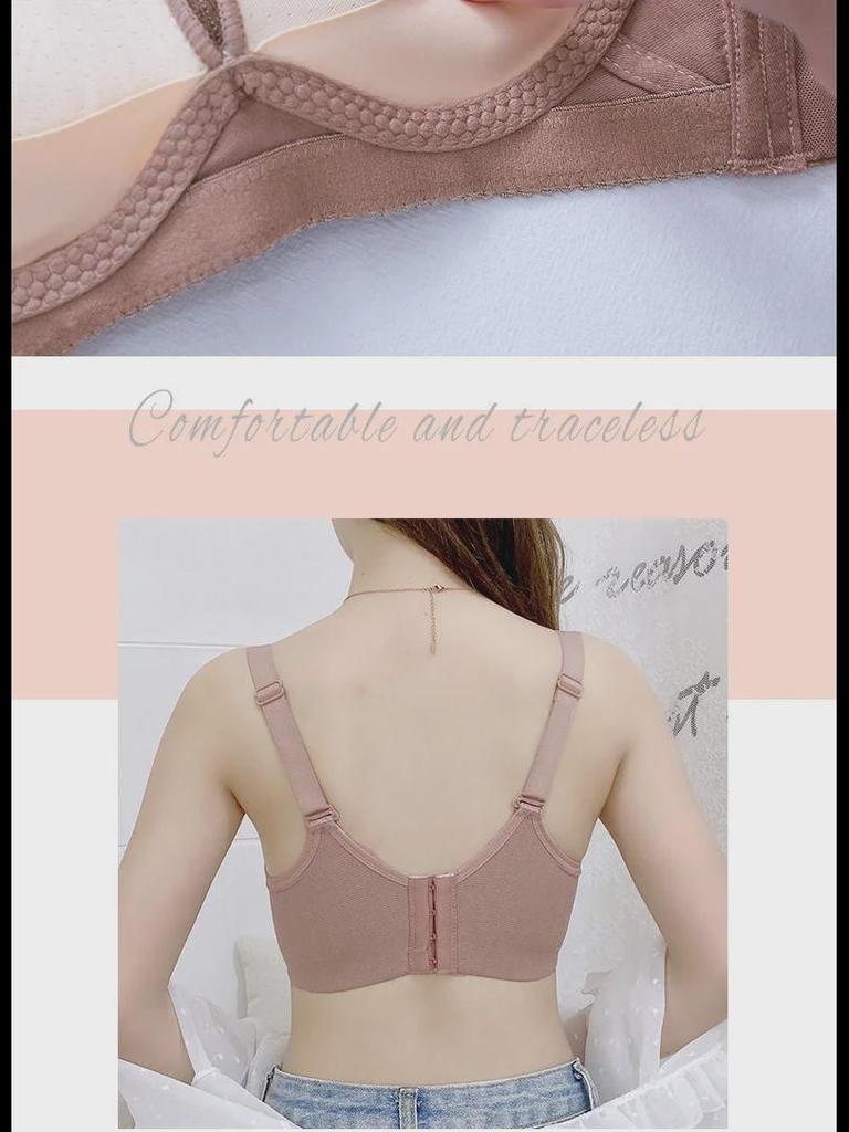 Бюстгальтер из тайского латекса для женщин, сверхплотный, немагнитный, со сборками, без косточек, с защитой от провисания