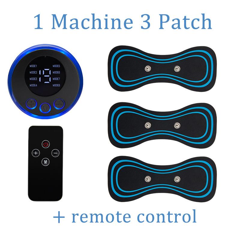 EMS Mini Electric Pulse Neck Masager LCD Display 8 Mode Cervical Massage Patch Muscle Pain Relief Tool Portable Body Massager