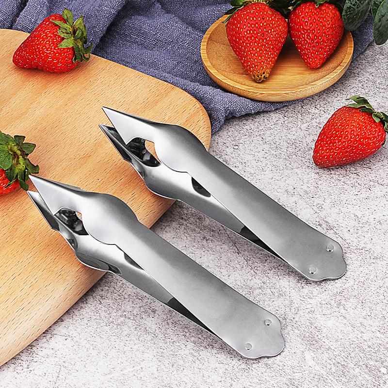Strawberry Huller Fruit Peeler Pineapple Corer Slicer Cutter Stainless Steel Kitchen Knife Gadgets Pineapple Slicer Clips