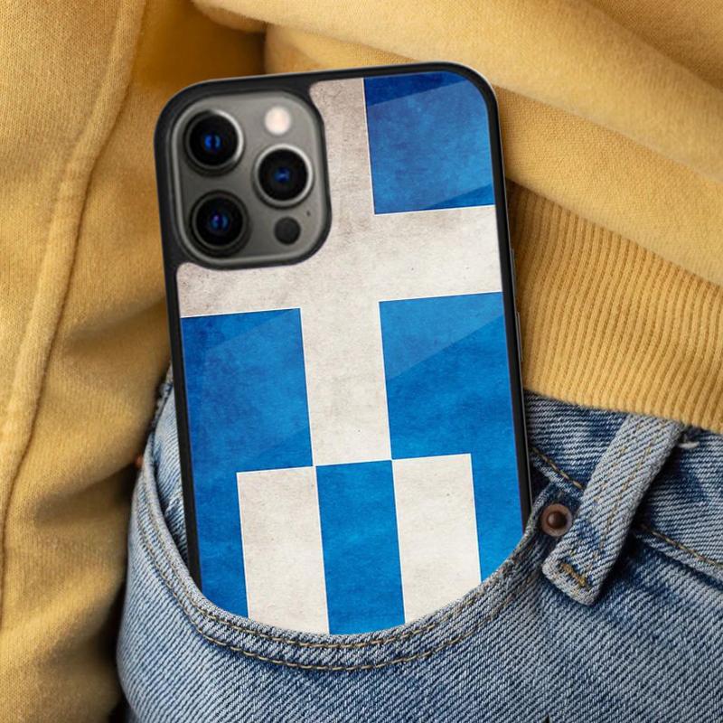 Греция Греческие национальные флаги Мягкий чехол для телефона для iPhone 17 Air 16e Pro max 15 Pro 13 14 Plus 11 12 MagSafe Магнитный Coque