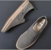 Осенние новые парусиновые туфли мужские повседневные корейские туфли без застежек мягкие дышащие кроссовки мужские удобные туфли-лодочки ленивые