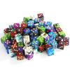 Premium Quality Square Corner Dot D6 Dice Set for Table Board Gaming - 12mm Mixed Color, Pack of 10