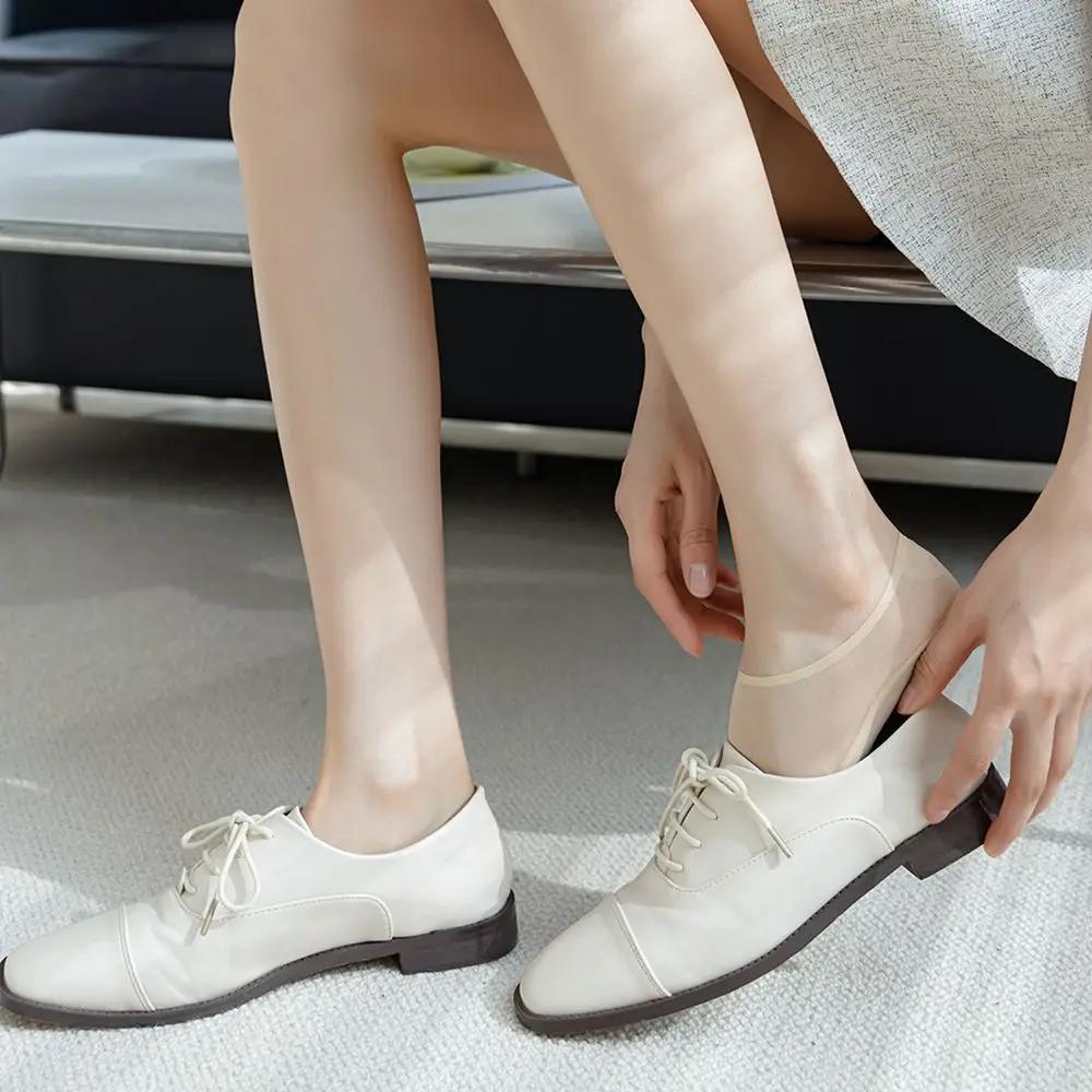Sock Slippers Women Ultra-thin Transparent Summer Invisible No Show Socks Silicone Non-slip Solid Color Low Cut Ankle Boat Socks
