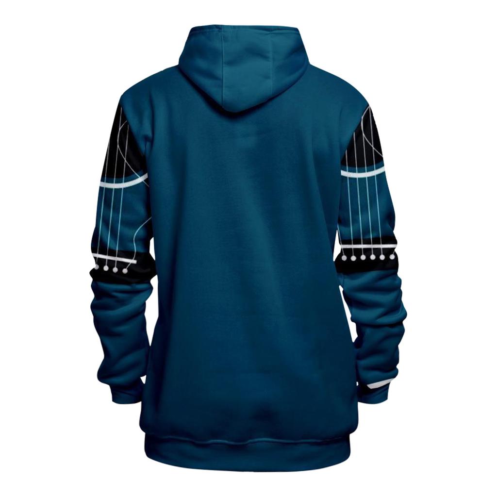 Модный свободный мужской и женский свитер с капюшоном с длинным рукавом и принтом