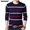 Mountainskin Pullover Men Brand Clothing Wool Slim Knitted Sweater Men Casual Striped Pull Jumper 