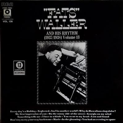 LP Пластинка ФЭТС УОЛЛЕР И ЕГО РИТМ - (1937/1938) Том 13 FXM17093 RCA 1974 Франция Джаз Б/у