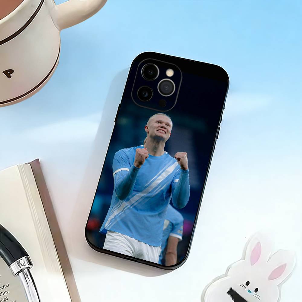 Чехол для телефона E-Erling H-Haaland для iPhone 17, 16, 15, 14, 13, 12, 11 Plus, Pro Max, Другие Мягкий Черный Чехол