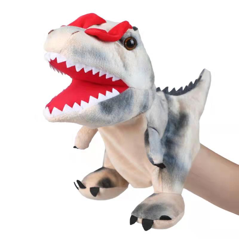 Interactive 11-Style Dinosaur Hand Puppet Soft Plush Role-Play Toys For Kids Educational Storytelling Gloves Birthday Gifts