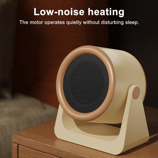Portable Desktop Heater Small Fan Heater Bedside Space Heater for Office Bedroom Tip-Over & Overheat Protection