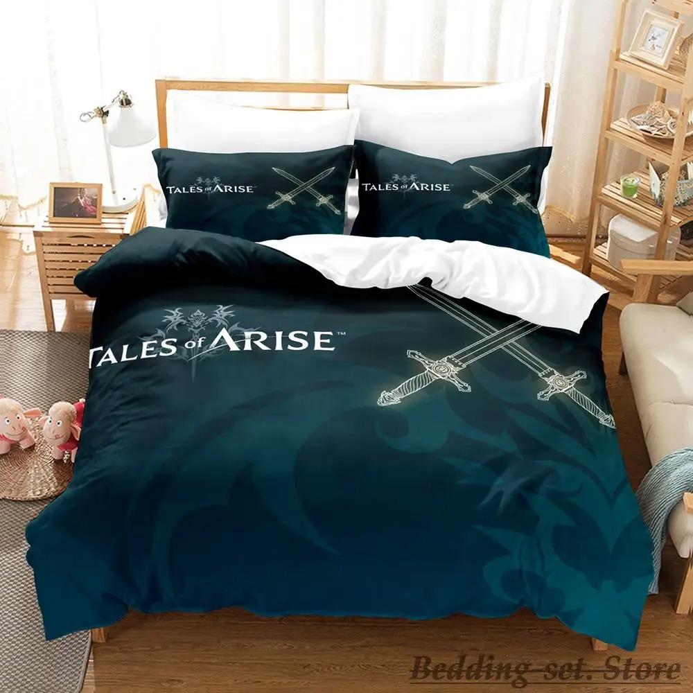 Новый комплект постельного белья Tales of Arise Single Twin Full Queen King Size Bed Set Adult Kid Bedroom Duvetcover Sets Anime