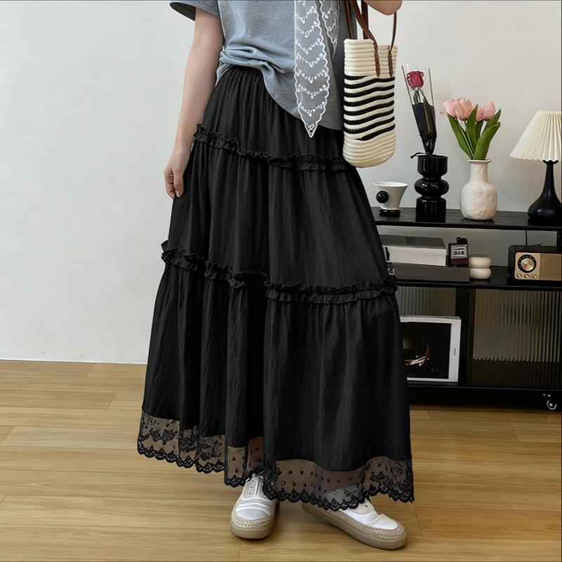 ZANZEA Женские повседневные свободные летние длинные юбки с эластичной резинкой на талии