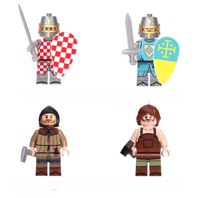 Европейские средневековые военные рыцари-солдаты, человеческое оружие, щит, аксессуары, сборочные блоки