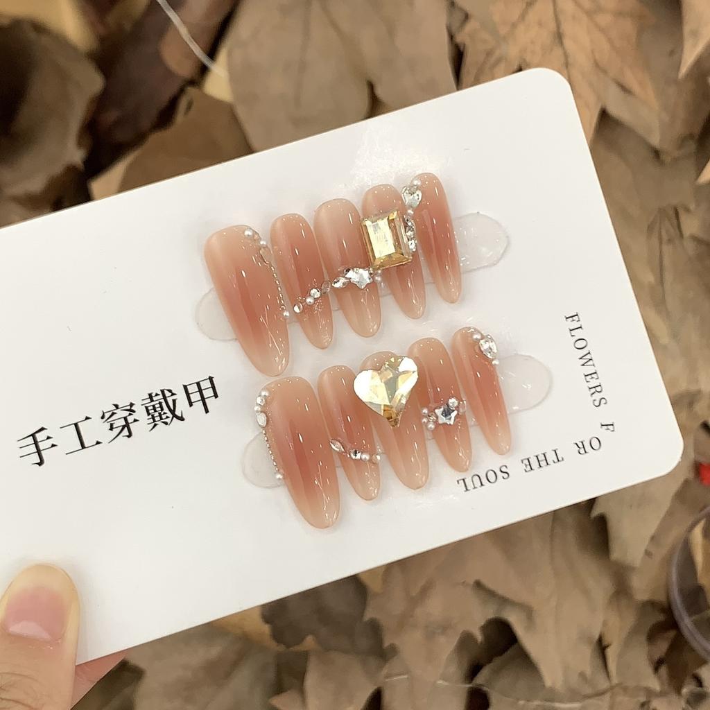 Handmade High-end Feeling Simple and Versatile Ice-transparent Blush and Tea Break Atmosphere