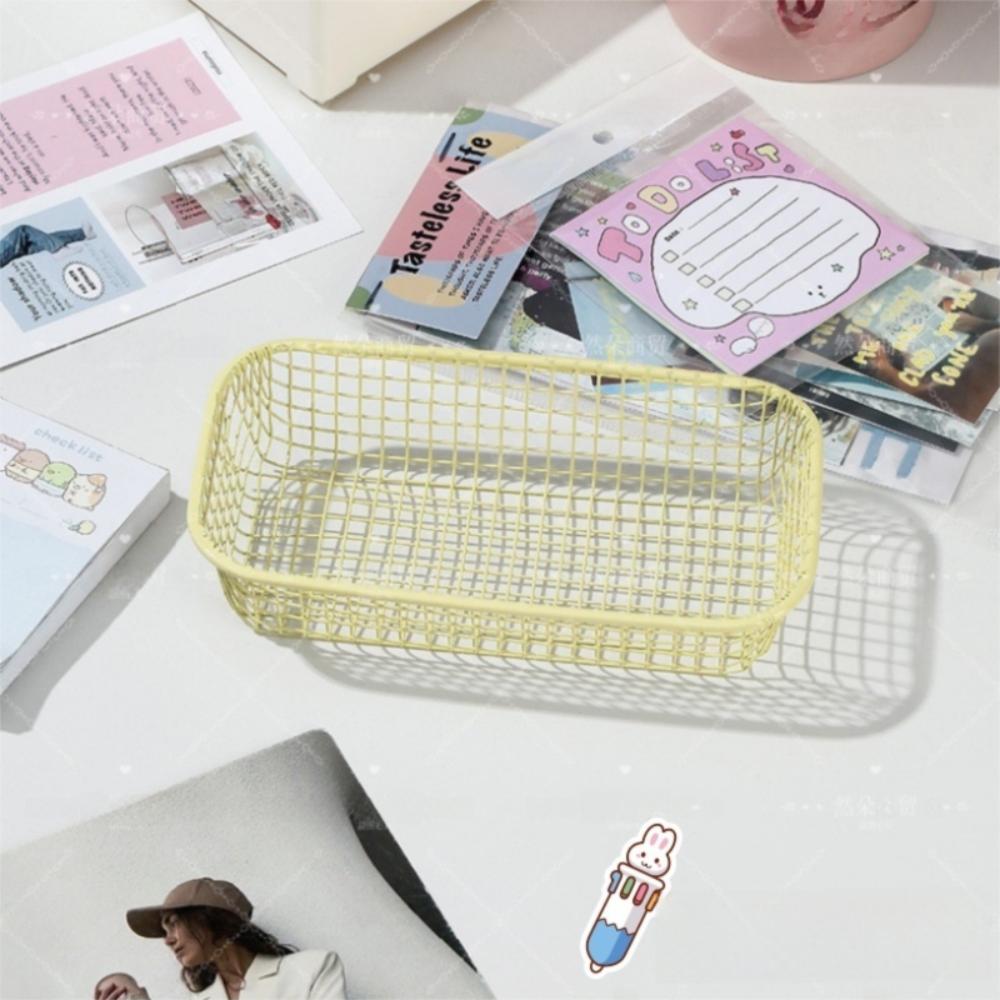 Металлическая корзина для хранения Мини держатель для сортировки косметики Новая корзина-органайзер Канцелярские товары для офиса