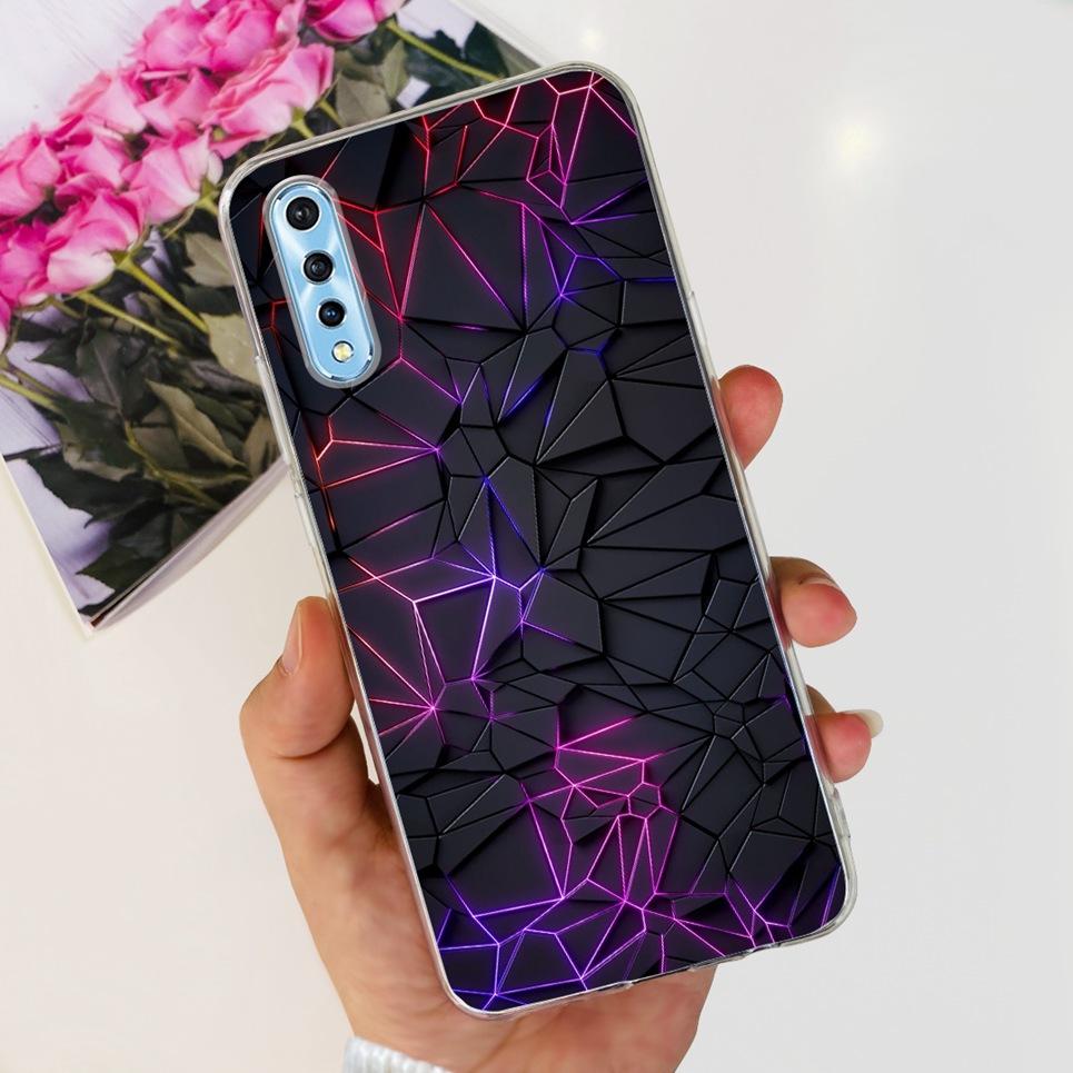Для Vivo 1907 Vivo Y7s Y17s Чехол Задняя крышка Мультяшный Крутой стиль Животные Девичий Цветок Мода Мягкий ТПУ Силиконовый Бампер VivoY17s