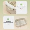 850ML Lunch Box Large Capacity Portable Two Compartments Bento Container with Tableware Office Supply