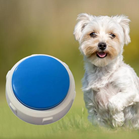 Кнопка записи Легко дрессируйте своего питомца Общение Дрессировочный зуммер для питомцев Собаки Кошки Щенки 30 секунд записи и воспроизведения Говорящая кнопка Смешная