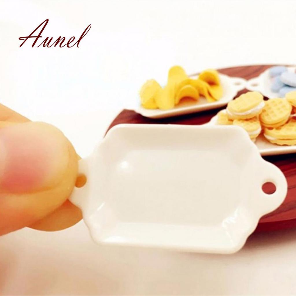 33Pcs 1:12 Dollhouse Miniature Kitchen Tableware Plastic Mini Plate Dishes Set